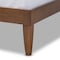 Baxton Studio Lucina Mid-Century Walnut Brown Finished Twin Size Platform Bed Frame 160-9637 - alternate 2